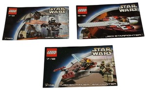 lot 148 image: RETIRED 2002  LEGO Star Wars Instruction Manual Bundle - Qty 3  7139 - 7113 - 7143