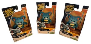 lot 242 image: Star Wars Young Jedi Adventures Nubs Action Figures - Qty 3