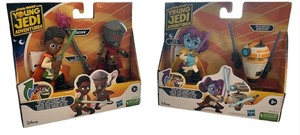 lot 244 image: Star Wars Young Jedi Adventures Pop-Up Lightsaber Duel Action Figure - Qty 2