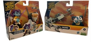 lot 238 image: Star Wars Young Jedi Adventures Pop-Up Lightsaber Duel Action Figure Sets - Qty 2