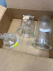 Lot of Specialty Glass Chamber, 24/40 & 14/35 Top Connecters