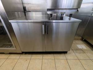 lot 32 image: DUKE STAINLESS STEEL REFRIGERATOR