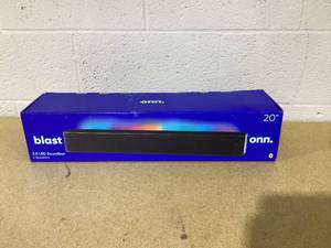 lot 414 image: onn Bluetooth 2.0 Channel Soundbar with Multi-Color LED Lighting, 20, Black