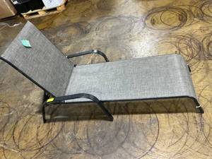 lot 121 image: Mainstays Heritage Park Outdoor Patio Steel Stacking Chaise Lounger