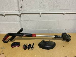 lot 127 image: Hyper Tough 20V Cordless Combo Kit, 10-Inch String Trimmer & 130Mph Sweeper