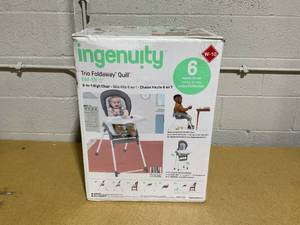 lot 137 image: Ingenuity Trio Foldaway 6-in-1 Baby High Chair, 6 Ways to Use, 6M-5Y - Quill
