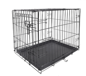 lot 204 image: Vibrant Life Single-Door Folding Dog Crate with Divider, 24