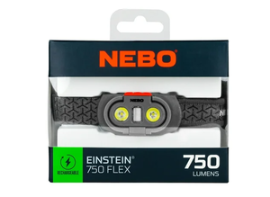 lot 404 image: NEBO Einstein 750 Lumen LED Gray Flex Headlamp