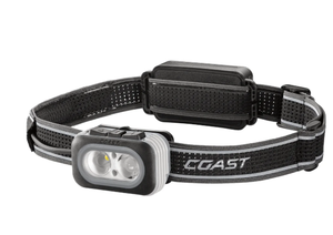 lot 406 image: COAST RL27R Rechargeable Plus Rear Loading 1000 Lumens Tri-Color LED Headlamp