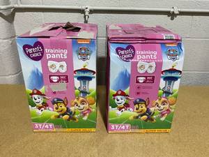 lot 181 image: LOT OF 2 Parents Choice Paw Patrol Training Pants for Girls, 3T4T, 86 Count