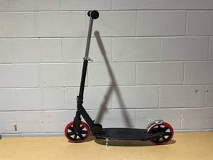 lot 253 image: Razor Carbon Lux Kick Scooter - RedBlack, Spoked Large Wheels, Folding Scooter for up to 220 lbs