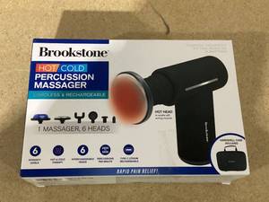 lot 441 image: Brookstone Cordless Hot and Cold Percussion Deep Tissue Massager Gun, 6 Intensity Levels