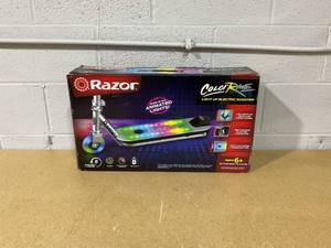 lot 371 image: Razor Color Rave Electric Scooter Colorful Light-Up Deck