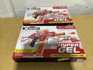 lot 200 image: LOT OF 2 XSHOT Hyper Gel Trace Fire Blaster, Outdoor, (10,000 Hyper Gel Pellets) by ZURU