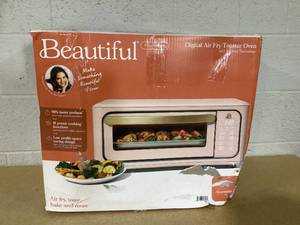lot 457 image: Beautiful Infrared Air Fry Toaster Oven, 9-Slice, 1800 W, Rose by Drew Barrymore