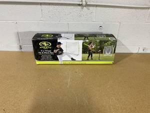 lot 393 image: Athletic Works 7ft x 7ft Hit Pitch Training Net for Baseball Softball Protective Screens