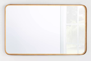 lot 39 image: 24 x 36 Rectangular Decorative Mirror with Rounded Corners - Threshold