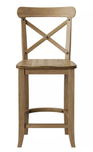 lot 47 image: LOT OF 4 24 Litchfield X-Back Counter Height Barstool - Threshold