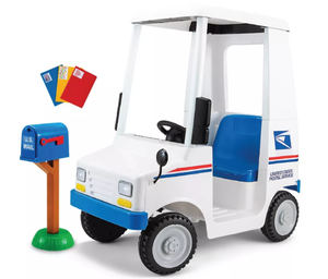 lot 63 image: Flybar USPS Electric Ride-On Truck Powered Toy for Ages 3-5, 60lb Capacity