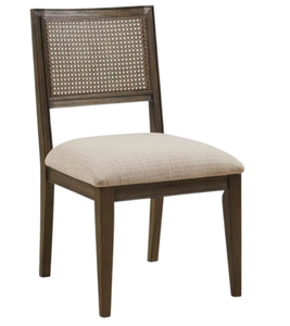 lot 74 image: INKIVY Kelly Dining Chair with Cane Back and Upholstered Seat