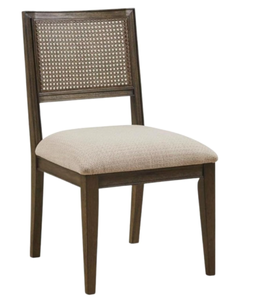 lot 76 image: INKIVY Kelly Dining Chair with Cane Back and Upholstered Seat