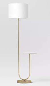 lot 90 image: Floor Lamp with Marble Table - Threshold