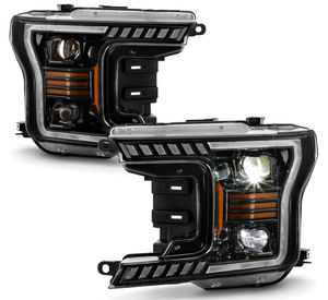 lot 133 image: AKKON - Fits 2018-2020 Ford F150 Pickup Full LED Projector Black Headlight