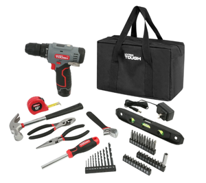 lot 146 image: 50PCS Hyper Tough 12V Max Cordless 38-Inch Drill Driver Project Kit