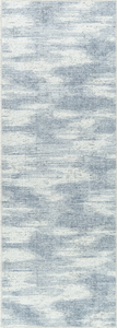 lot 172 image: Better Homes & Gardens Broken Ikat Runner Washable Non-Skid Area Rug, Blue, 25 x 7