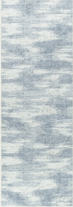 lot 173 image: Better Homes & Gardens Broken Ikat Runner Washable Non-Skid Area Rug, Blue, 25 x 7