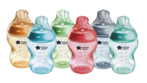 lot 189 image: LOT OF 2 6PCS Tommee Tippee Natural Start Anti-Colic Colorful Baby Bottles, 9oz, 0 month