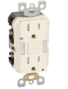 lot 378 image: LOT OF 7 Leviton GFCI Outlet with Guidelight, 15 Amp, Self Test, Tamper-Resistant with LED Indicator Light