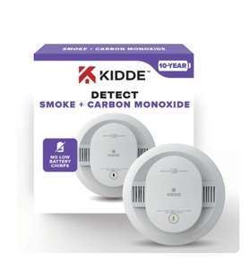 lot 302 image: Kidde 10-Year Sealed Lithium Battery-Operated Combination Smoke & Carbon Monoxide Detector