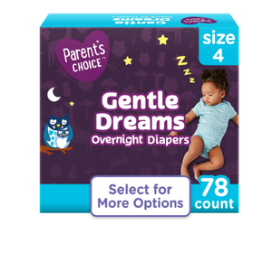 lot 319 image: LOT OF 2 Parents Choice Gentle Dreams Overnight Diapers, Size 4, 78 Count