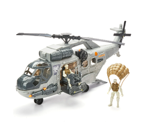 lot 322 image: Kid Connection Giant Helicopter and Military Vehicles Toy Play Set, 57 Pieces