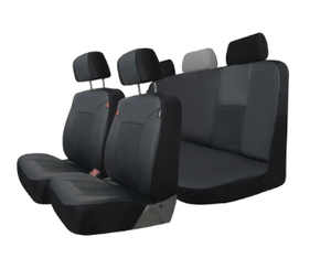 lot 343 image: Genuine Dickies 3-Piece Black Peterson Vegan Leather Car Seat Covers, 43645WDI