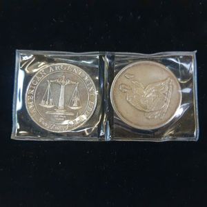 lot 23 image: 2 ONE OUNCE .999 SILVER BULLION - TAX EXEMPT  AMERICAN ARGENT MINT & #1