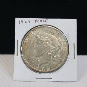 lot 67 image: ONE 1923 PEACE DOLLAR