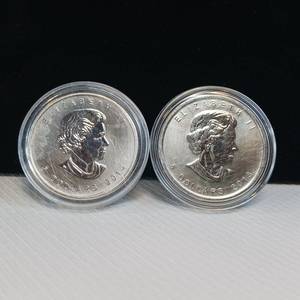 lot 69 image: TAX EXEMPT  .999% 5 DOLLAR CANADIAN COINS (2013 & 2014) IN EXCELLENT CONDITION