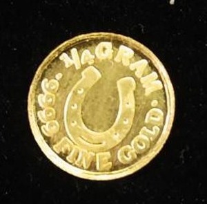 TAX EXEMPT :: 1/4 GRAM GOLD BULLION .9999% FINE GOLD :: 1 GOLD COIN from MONARCH PRECIOUS METALS