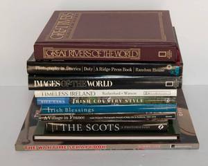 lot 75 image: Set of 10 Coffee Table Books  Mostly Hardcover, Good Condition