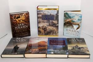 lot 98 image: Hardcover J.R.R. Tolkien Book Collection  Illustrated LOTR  Middle-earth Classics