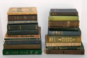 lot 116 image: Collection of 20 Green Tone Vintage Books  Decorative & Collectible