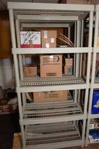 lot 13 image: Plastic 4-Tier Storage Shelf #1