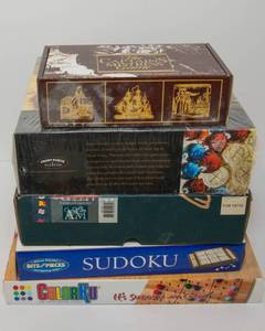 lot 21 image: Set of Five Board Games - Most Brand New