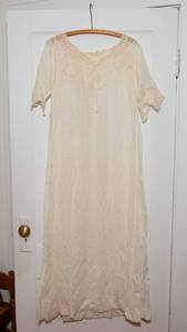 lot 91 image: Antique Handmade Nightgown  Hand-Stitched Charm