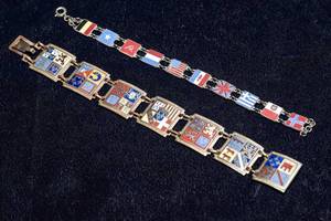 lot 62 image: Set of Two Multinational Bracelets  7 Each