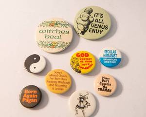 lot 159 image: Set of 8 Wiccan Pins  Spiritual & Symbolic Designs