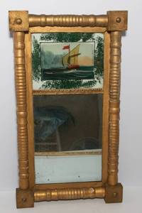 lot 165 image: Antique Gold Tone Mirror - 14 x 24