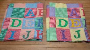 lot 182 image: ABCs Childrens Quilt - Set of Two